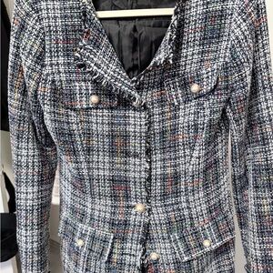 Women's Tweed Jacket - Multicolor